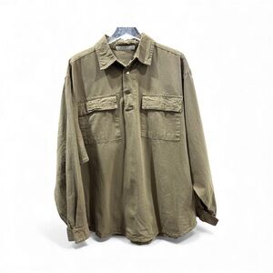Men's Olive Green Casual Shirt- Heavy material.